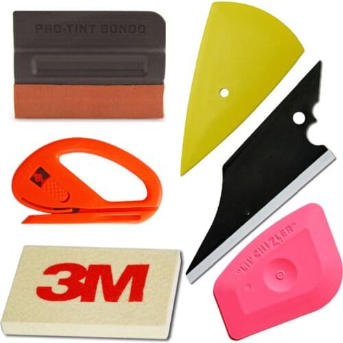 10pcs Quick Fix Squeegee Yellow Car Vinyl Graphics Sticker Wrap Application Tool