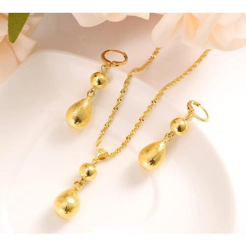 African Jewelry Round Beads Gold Color Ethiopian Jewelry Sets Women Party Decoration Jewelry Indian