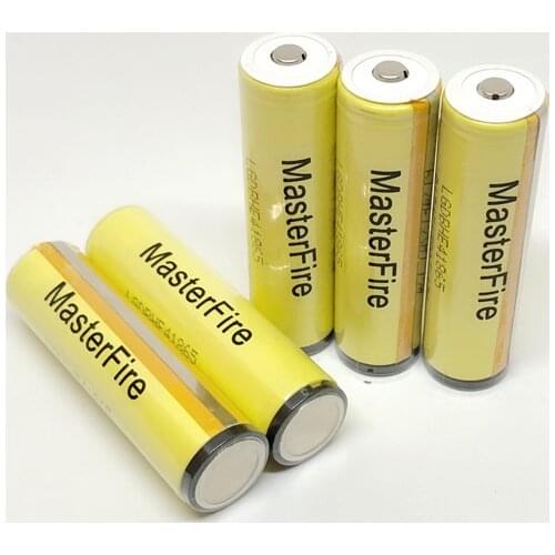 MasterFire 100% Original LGDBHE41865 2500mAh HE4 Lithium Battery 18650 3.7V Protected Batteries Cell with PCB 20A discharge