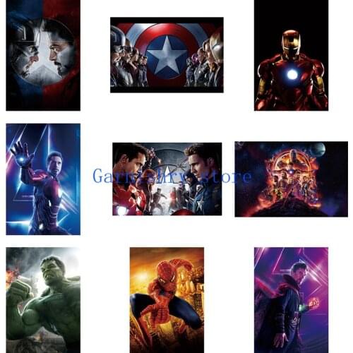 5D Diamond Mosaic Diy Diamond Painting Full Drill Cross Stitch Kits Embroidery Home Decor Marvel Iron Captain America