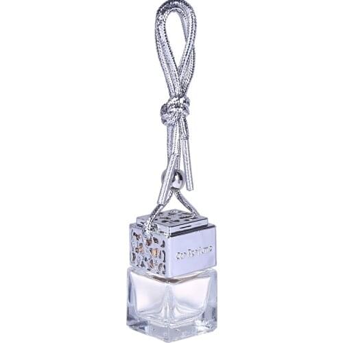 Car Hanging Perfume Pendant Fragrance Air Freshener Empty Glass Bottle For Essential Oils Diffuser Automobiles Ornaments