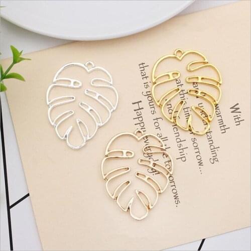SIXTY TOWFISH 10 Pieces Jewelry Accessories DIY Handmade Materials Alloy Strap Sling Hollow Leaf