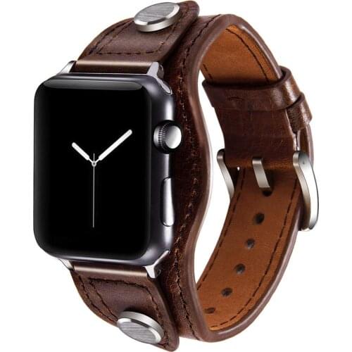 Cuff Bracelets Bands for Apple Watch 38mm 42mm 40mm 44mm Iwatch Series 5 4 3 2 1 Leather Jewelry Wristband Strap for Women Men