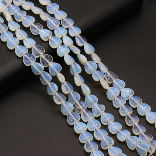 2021 20pcs/lot Natural Opal Stone Beads Agates Stone Heart Shape Loose Beaded for Making Necklace Bracelet Accessories 10x10x5mm