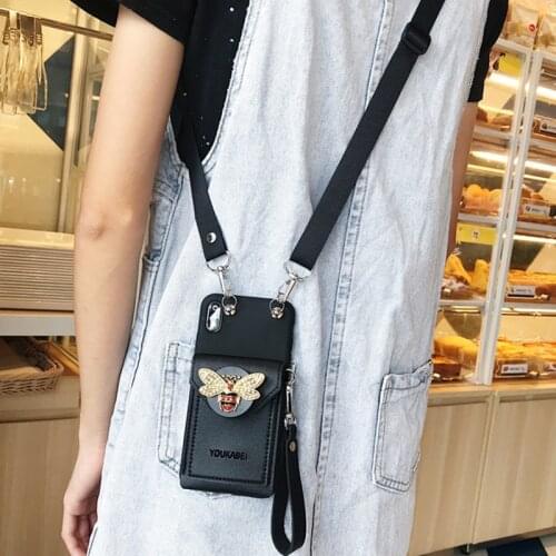 3D Luxury brand metal bee wallet soft phone case for iphone 11 Pro Max 7 8 6S plus X XR XS cover for samsung S8 S9 S10 S20 coque