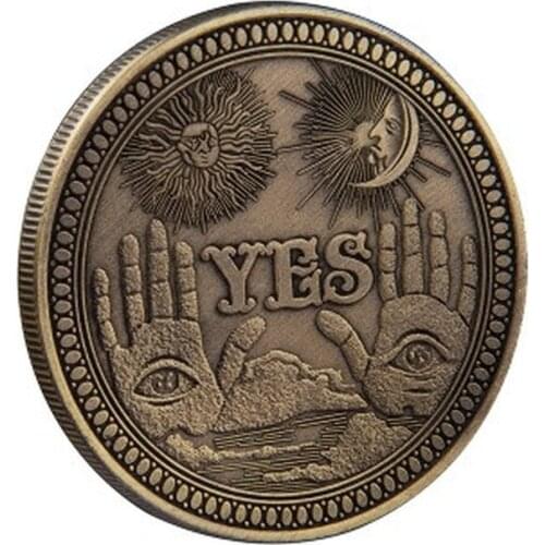 Yes/No Ouija Gothic Prediction Decision Coin All Seeing Eye or Death Angel Nickel USA Morgan Dollar COIN