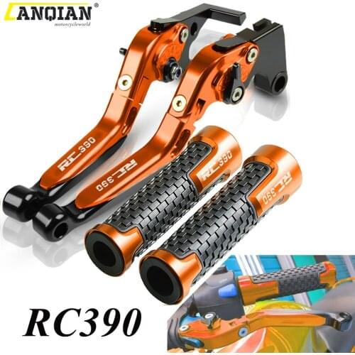 For RC390 RC 390 2013 2014 2015 2016 2017 2018 2019 2020 Motorcycle Accessories Adjustable Brake Clutch Levers Handle Bar Grips
