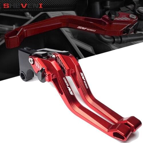 For SUZUKI SV650 SV650S 1999-2009 Adjustable 3D Motorcycle Short Brake Clutch Lever SV 650 650S KATANA with Logo SV650