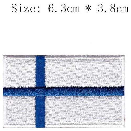 Finland embroidery flag patch Helsinki city emblem shipping for Motorcycle Jacket coat Wholesale iron sew right chest