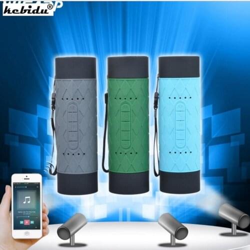 Kebidu New Audio Micro USB Outdoor Bluetooth 4.0 Speaker 1500mAh 3.5mm Self-Timer Support Ring Selfie Handsfree AUX TF Card Slot
