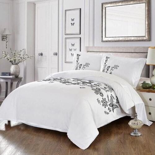 Wholesale embroidered bed sheet set