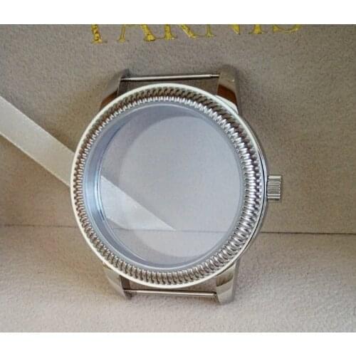 44mm High quality 316L Stainless steel watch cases fit ETA 6497/6498 Mechanical Hand Wind movement BK18