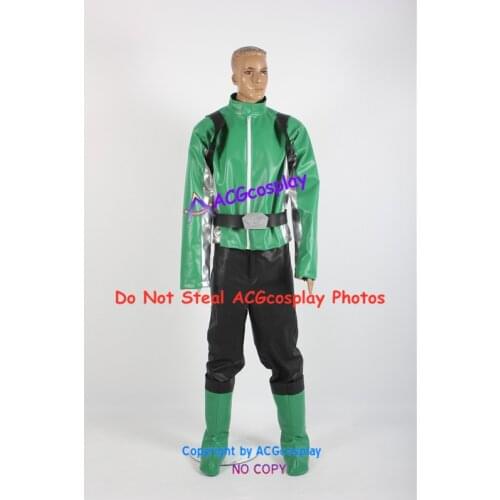 Tokumei Sentai Go Buster Iwaskai Ryuuji Green Buster Cosplay Costume acgcosplay costume include boots covers