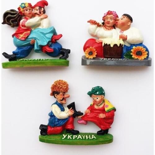 Creative Ukrainian Family Life Folklore Travel Memorial Decoration Crafts Magnetic Fridge Magnet