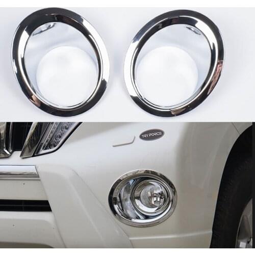 ABS Chromed Trim Fog Lamp Cover Headlight Cover Taillight cover for Prado FJ150 2010-2020
