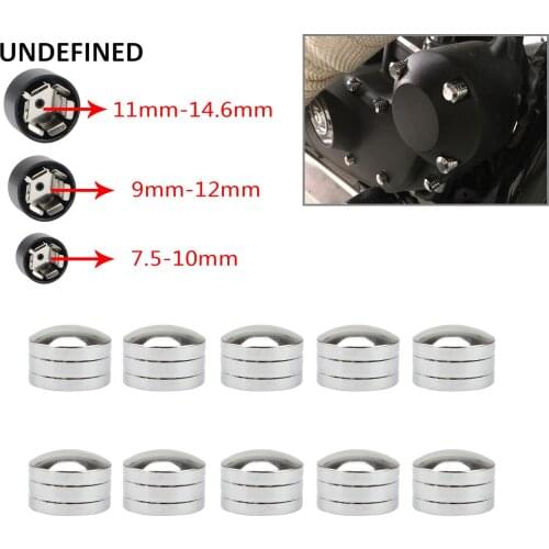 Motorcycle Chrome CNC 9-12mm Screw Cover Head Bolt Covers Topper Caps For Harley Twin Cam Dyna Softail Touring Sportster