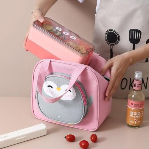 Cartoon Portable Lunch Box Bag Thermal Insulated Cold Keep Food Safe Cartoon Warm Lunch Bags For Girls Women Kitchen Accessories