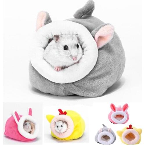 Soft Plush Winter Hamster Nest Small Animal Pets Cage Hammock Guinea Pig Squirrel Mice Rat Sleepping Bed Keep Warm Nest House