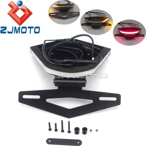 Motorbike Rear Tail Tidy Fender Eliminator Kit w/ LED Turn Signal Light License Plate Number Bracket Holder For BMW S1000RR 2020