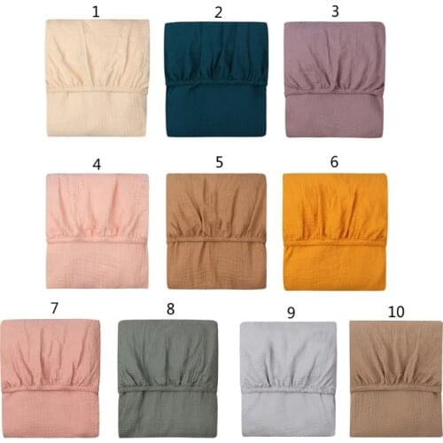 H3CD Baby Bed Fitted Sheet Cotton Crib Fitted Sheet Bedding Protector Mattress Cover