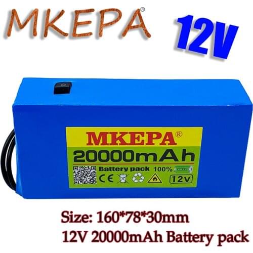 New Portable 12v 20000mAh Lithium-ion Battery pack DC 12.6V 20Ah battery With EU Plug