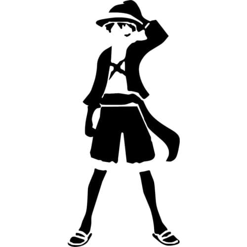 Personalized Car Sticker Pvc One Piece of Luffy Animation Accessories Reflective Decal Record Waterproof 16cm * 6cm