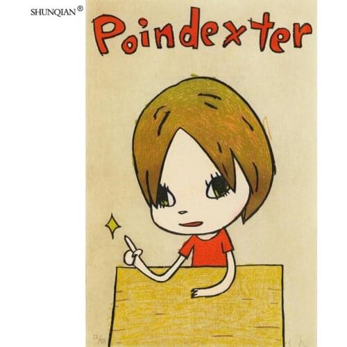 Yoshitomo Nara Poster Print Silk Fabric Print Poster Print Cloth Fabric Wall Poster Custom Satin Poster 40X60cm,50X75cm,60X90cm