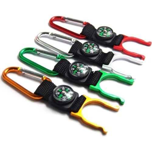 Outdoor mountaineering buckle compass mineral water bottle buckle kettle buckle D type quick hanging buckle spot wholesale