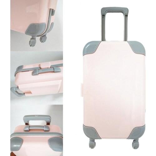 Realistic Funny Dollhouse Cute Mini Travel Suitcase Portable Suitcase Toy Fine Workmanship for Intellectual Development