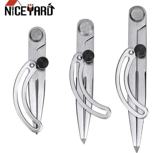 NICEYARD Adjustable Leather Craft Rotating Tool DIY Edge Creaser Stitch Spacing Compasses Sewing Leather Craft Marking Tool