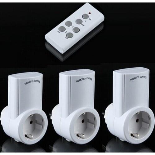 RF Wireless electric socket Remote control socket EU standard Germany 3 in 1 10A 2200W 433.92MHz