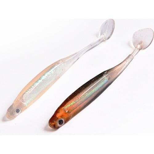 Leo 3pcs/lot Fishing Lures 10Cm/4.8G Reflective Soft Silica Gel Swinging Tail Swim Baits Fishing Bait Fishing Pesca