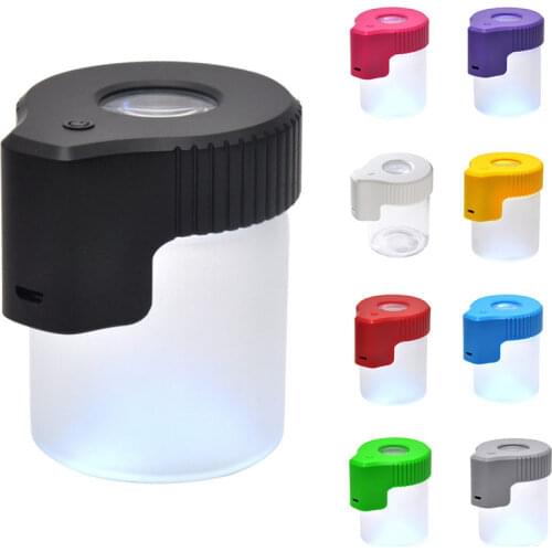 Food Storage Bottle LED Luminous Glass Storage Tank Multifunctional Storage Container for Home Kitchen