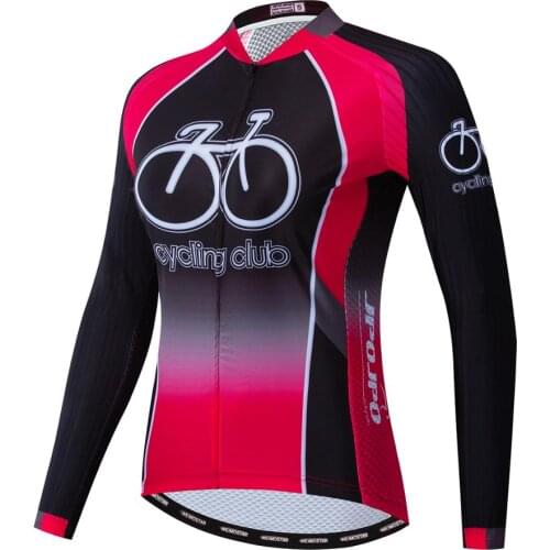 Cycling Jersey Long Sleeve Women Riding Bicycle Wear Sports Shirt Top Clothing Bike Clothes Ropa Ciclismo Rose