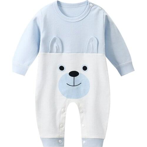 ZWY364 Baby Spring Autumn Clothing Newborn Infant Baby Boy Girl Cotton Romper Knitted Ribbed Jumpsuit Solid Clothes Warm Outfit