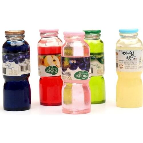 10Pcs Mini Resin Drank Bottle Decoration Crafts Flatback Cabochon Figurines & Miniatures For Home Decoration Accessories Modern