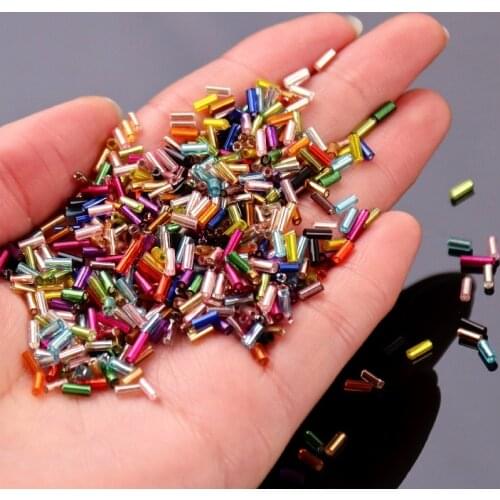 16 Color Wholesale Glass Bugles Beads Tube Multi Size 2mm 4mm 6mm Length Straight Glass Seed Bugle For DIY Jewelry Making 450g