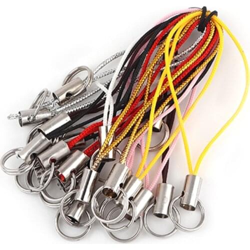 50pcs/lot Hand Wrist Lanyard String Short Grip Lanyard Mobile Phone Strap for USB Flash Drive Keychain ID Badge Holder DIY