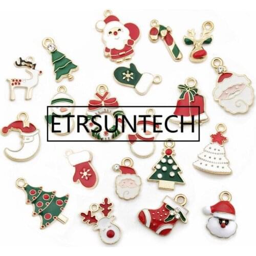 50Set Alloy Christmas Pendant Ornaments Christmas Hanging Drop Ornaments Xmas Tree NewYear Fashion Decoration Wholesale
