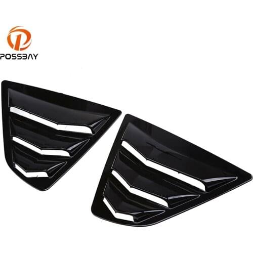 POSSBAY Automobiles Vent Window Louver Fit for 2018 - Present Toyota Camry Sedan Glossy Black/Matte Black Louver