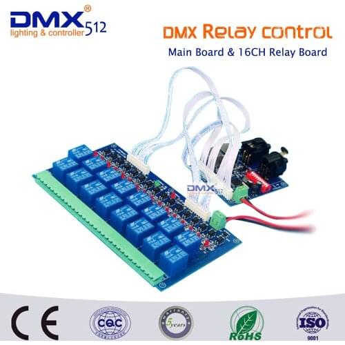 DHL Free Shipping 16CH Relay switch dmx512 Controller, DMX relay control,16way relay switch and high voltage led lights