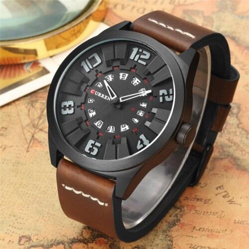 Fashion Sports Men Watch Top Brand Luxury Quartz Watch CURREN Military Army Waterproof Business Leahter Watch Relogio Masculino