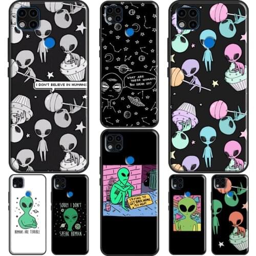 Aesthetics Cute Alien space Case For Xiaomi Redmi Note 10 Pro Note 9 Pro Note 8 Pro Note 7 8T 9S 9C 9A 8A 7A 9T Coque