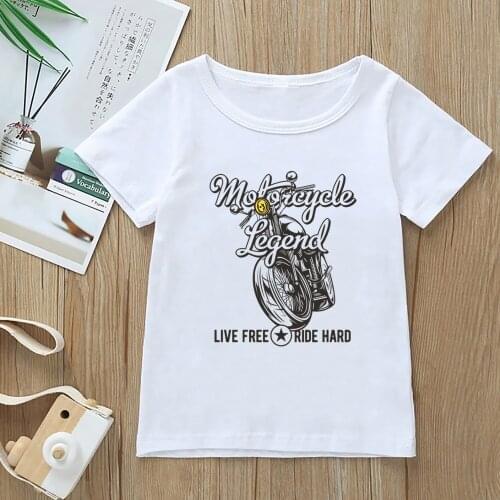 Motorcycle Children Short Sleeve T-shirt Boys Girls Harajuku T Shirts Fashion Print Kawaii Tops Kids Summer Tees Clothes,YKP154