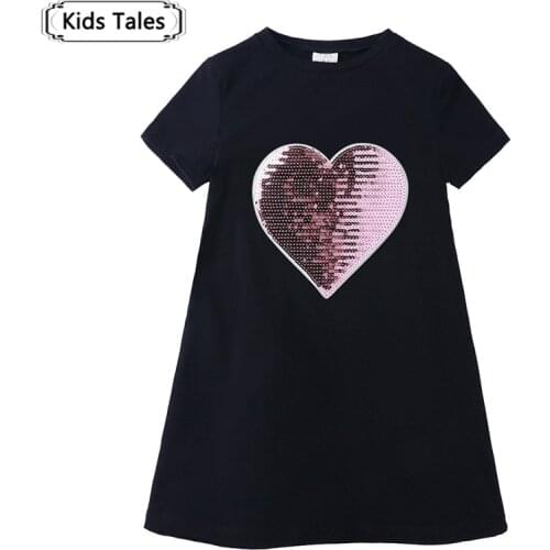 Kids Dresses for Baby Girl with Sequins Children Summer Princess Dress Girl Clothes SQ435