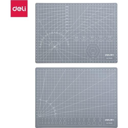 Deli PVC material A2 A3 A4 Cutting board Multiple size 3mm Thickness Double-sided Self-healing DIY Soft Cutting mat
