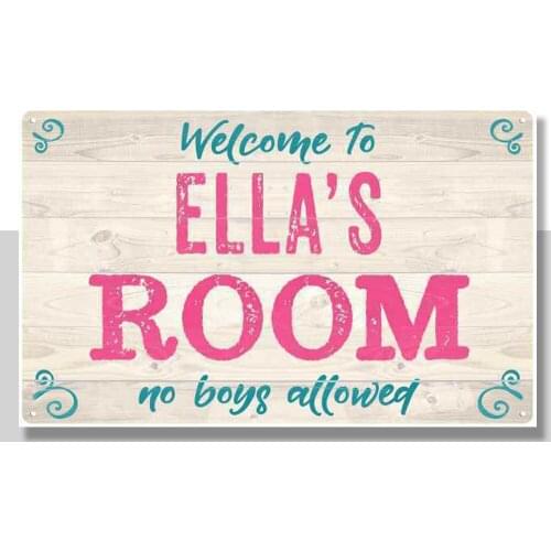 ELLAS Room Kids Bedroom Sign Personalized Metal Sign