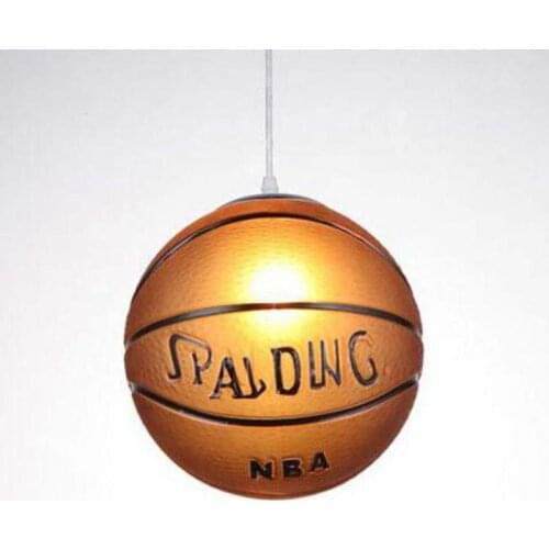 Football Basketball Modern Chandelier Lighting Children Bedroom Loft Lustre Glass Chandeliers E27 For Decor Light Fixtures