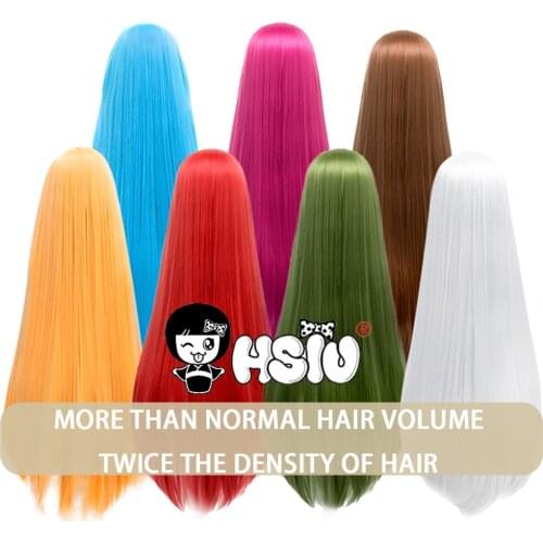 「HSIU Brand」800g Cosplay Wig Super thick Wig amount Party wigs 27 color girl Long hair Fiber synthetic wig+Free wig cap
