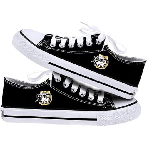 2021 New Canvas Shoes Demon Slayer Casual Sneakers Student Sports Shoes Boy Girl Woman Man Shoes Spring Autumn
